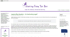 Desktop Screenshot of blog.leapingfromthebox.com