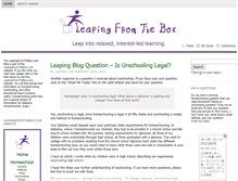 Tablet Screenshot of blog.leapingfromthebox.com